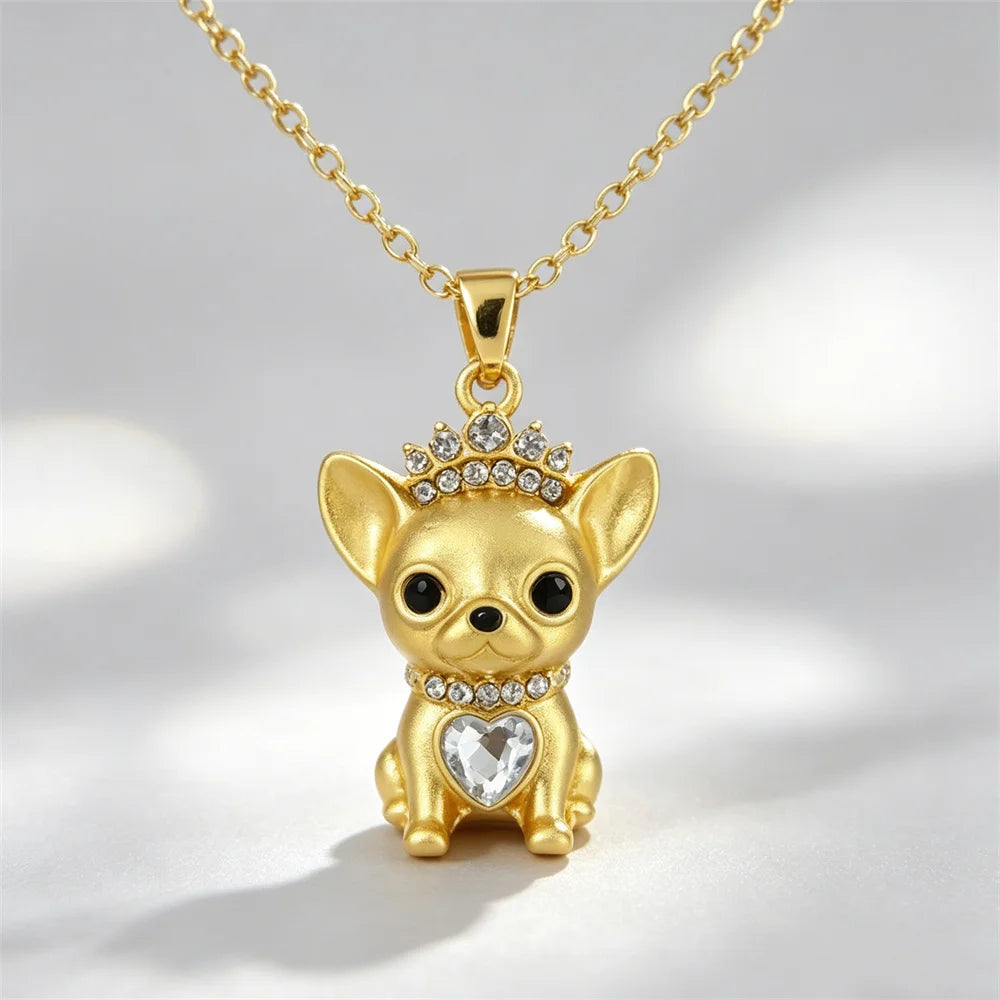 Cute Beagle pendant necklace, elegant dog lover jewelry by HSF Marketplace