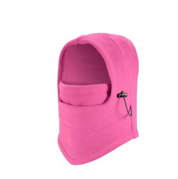 Women's HSF Marketplace winter thermal fleece balaclava hat with face cover and neck warmer for hiking and biking