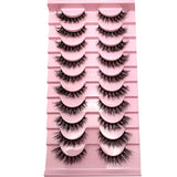 3D faux mink hair false eyelashes, 10 pairs of fluffy lashes by HSF Marketplace
