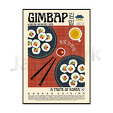 Vintage kimchi poster featuring retro Korean cuisine artwork by HSF Marketplace