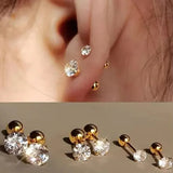 Stainless steel heart stud earrings set by HSF Marketplace for everyday wear