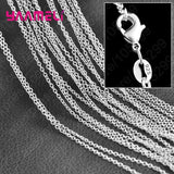 925 sterling silver charm link chain necklace 10-piece set by HSF Marketplace