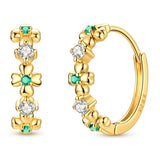 Hypoallergenic CZ zircon hoop earrings in 925 sterling silver by HSF Marketplace