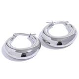 Geometric stainless steel hoop earrings for women by HSF Marketplace