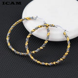 Stainless steel hoop earrings set for women, nickel-free design by HSF Marketplace