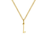 Gold plated dainty heart initial necklace for women featuring an A-Z letter pendant, waterproof stainless steel jewelry.