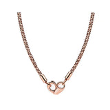 Elegant silver heart-shaped bow zircon necklace for women, fine jewelry suitable for Valentine's Day, weddings, or parties.