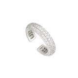 ROXI 925 sterling silver zircon double-layer clip earring, one-piece no-piercing party jewelry