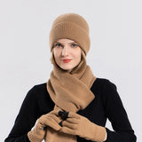 Winter hat, gloves, and scarf set for men and women by HAIRSOFLY SHOP