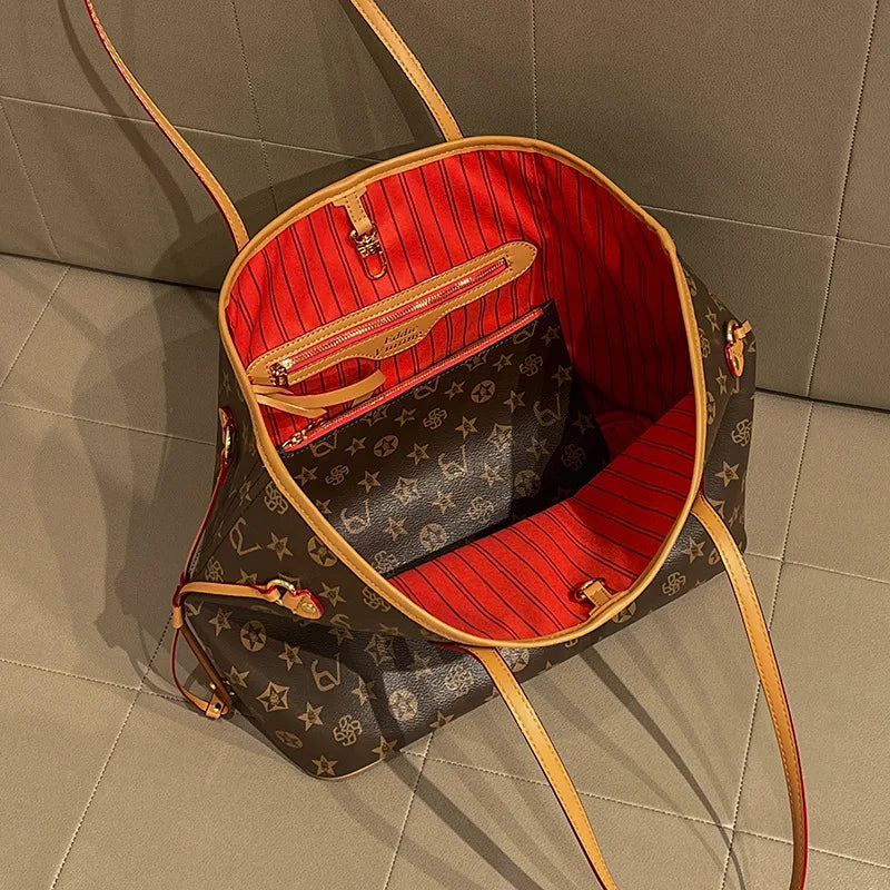 Elegant leather diaper bag for women by HSF Marketplace, classic crossbody tote with large capacity and shoulder strap.