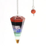 Natural Crystal Pendulums for Divination Dowsing Amethyst Pink Quartz Pendulum Reiki Healing Gem Stone Pendant Pendulos