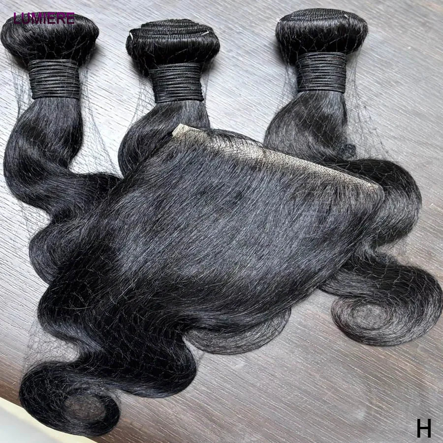 Body Wave Human Hair Bundles with Closure Frontal 5x5 6x6 HD Transparent Real Virgin Human Hair Weave 3/4 Bundles with Closure Brazilian Human Hair Bundles With Closure Body Wave Raw Virgin 3 4 Bundles With 4x4 5x5 HD Lace Cl