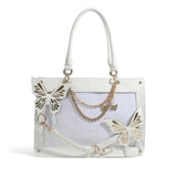 Y2K butterfly spider web chain handbag, vintage gothic tote by HSF Marketplace