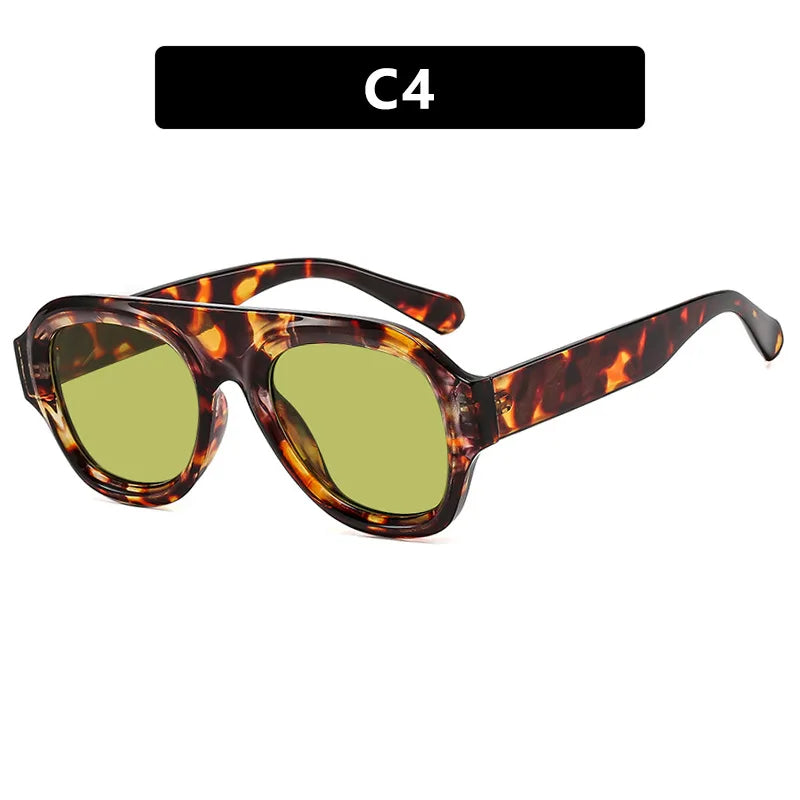 Women's vintage oval shape sunglasses by HSF Marketplace for stylish outdoor eyewear