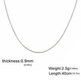 Stainless steel round snake chain necklace by HSF Marketplace, unisex jewelry with a sleek polished finish
