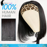 12-inch straight headband wig for Black women, natural Remy human hair by HSF Marketplace