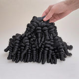 Funmi Loose Human Hair Bundles With Closure Brazilian Virgin Human Hair Weave 4x4 HD Lace Human Hair Wavy And Wet Extensions