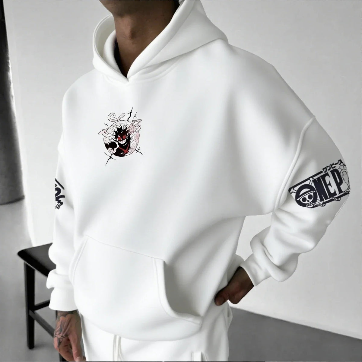 One Piece Luffy hoodie sweatshirt for men and women, casual anime design by HSF Marketplace
