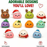 Christmas squishy advent calendar with 24-day countdown, dumpling-shaped slow-rising sensory toys and home decor pieces