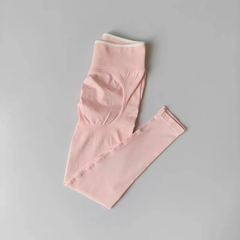 High-waisted peach butt yoga pants for women by HSF Marketplace, featuring a contoured fit