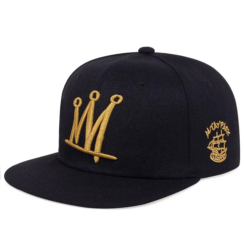 Women's HSF Marketplace hip hop baseball cap with crown embroidery, snapback closure, and trucker mesh panels