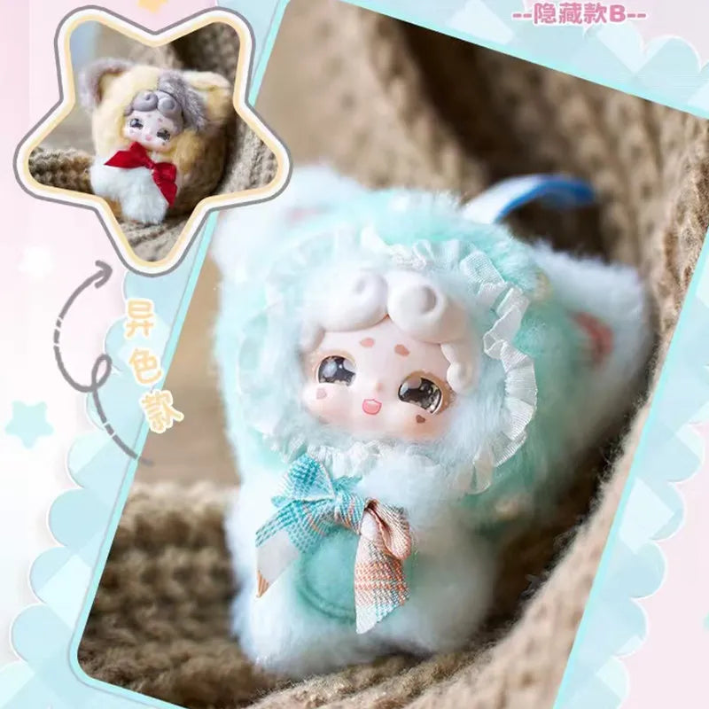 LuckyDeerNai Mini 2 plush blind box figure, cute fluffy rabbit collectible desktop ornament by HSF Marketplace