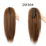 12-inch synthetic ponytail extension claw clip hairpiece in soft heat-resistant fiber for women’s hairstyles