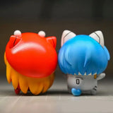 5cm Ayanami Rei and Asuka anime action figures with Usagi and Hachiware characters, desktop collectible ornaments