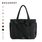 Large capacity HSF Marketplace tote bag for women with multiple pockets, versatile for commuting and everyday use.