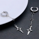 Classic star earrings, chunky dangly hypoallergenic Y2K goth jewelry with edgy punk fairy aesthetic
