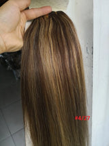 Chocola 16-18 inch Brazilian Remy hair ribbon ponytail clip-in, straight 100% human hair extension