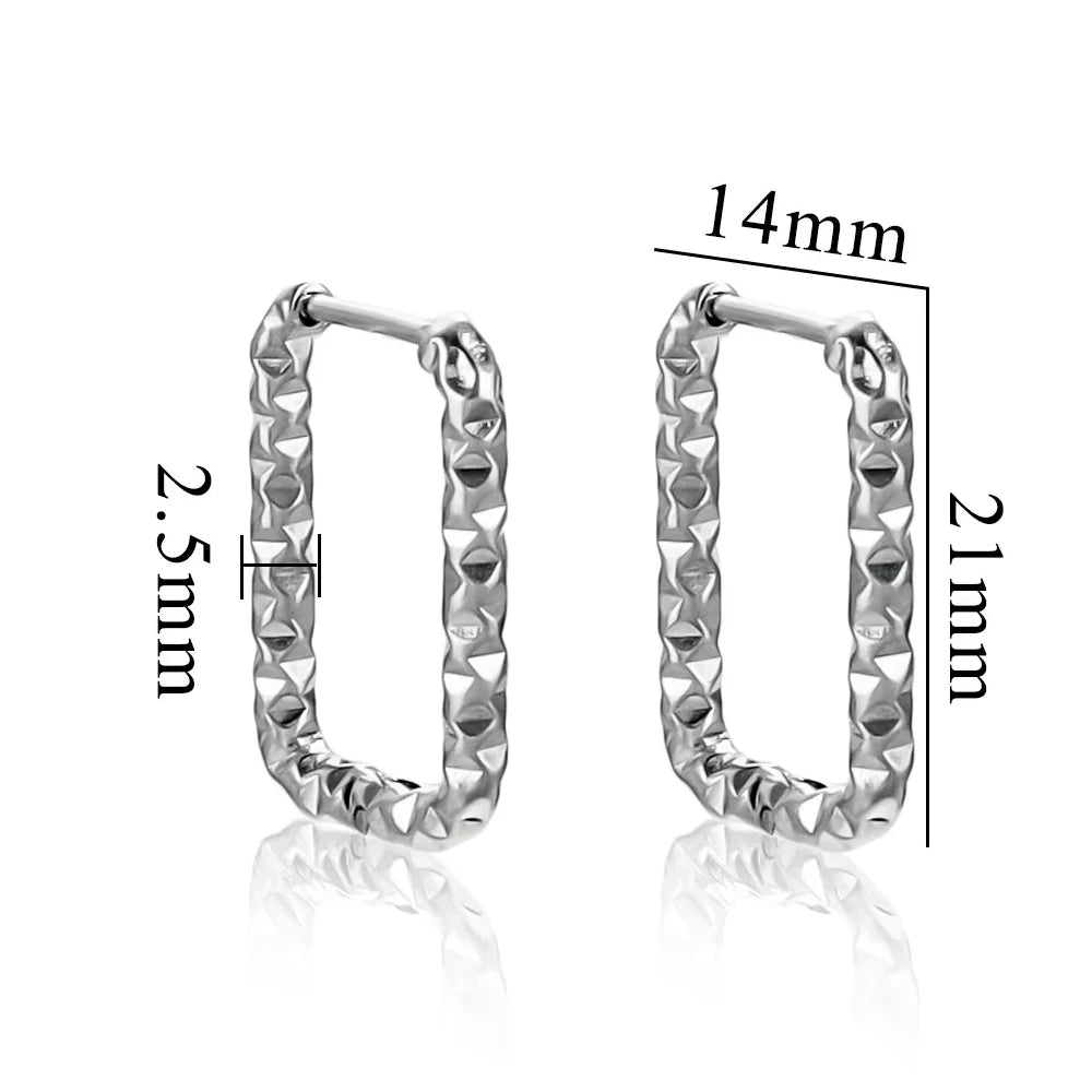 6-piece stainless steel textured hoop earrings by HSF Marketplace for DIY jewelry making