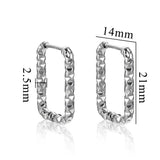 6-piece stainless steel textured hoop earrings by HSF Marketplace for DIY jewelry making