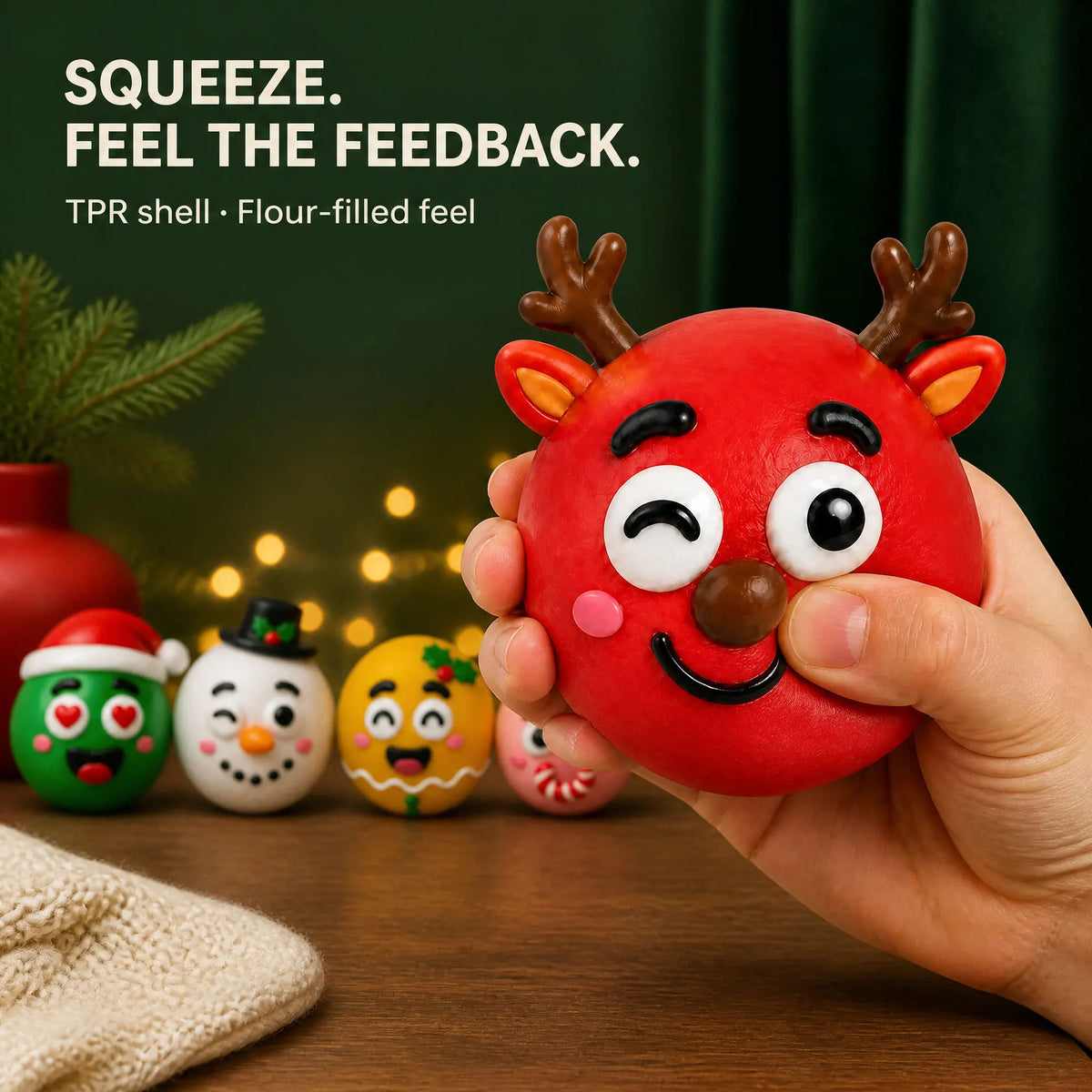 Cute elk squishy toy for stress relief and sensory play by HSF Marketplace