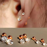 Stainless steel heart stud earrings set by HSF Marketplace for everyday wear