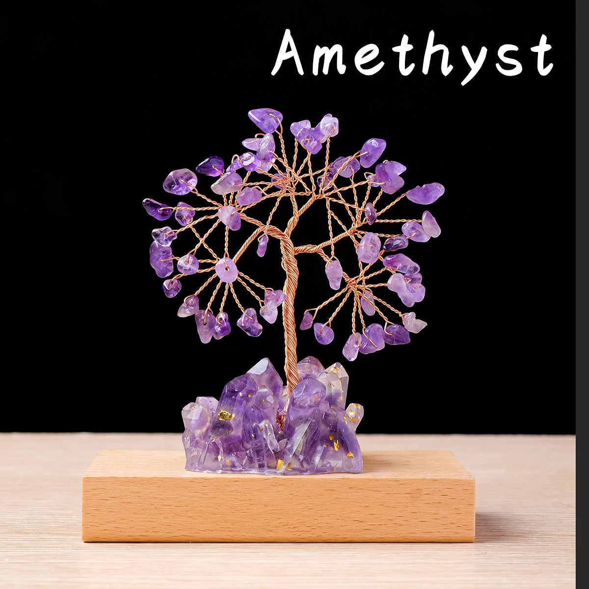 1PC Drip Cluster Base Natural Crystal Tree Handmade Tree of Life Reiki Rock Mineral Specimen Christmas Halloween Gifts