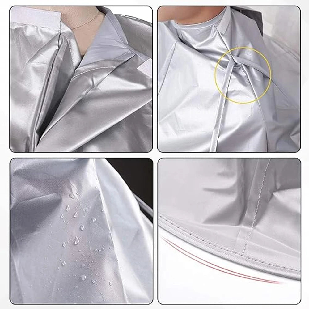 Waterproof Haircut Cape Umbrella, Portable Hair Clippings Catcher for Adults ,Reusable Hairdressing Cloak,Trimming/Coloring