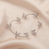 Korean style sparkling zircon butterfly ear clips, non-piercing ear cuff earrings for women HSF Marketplace