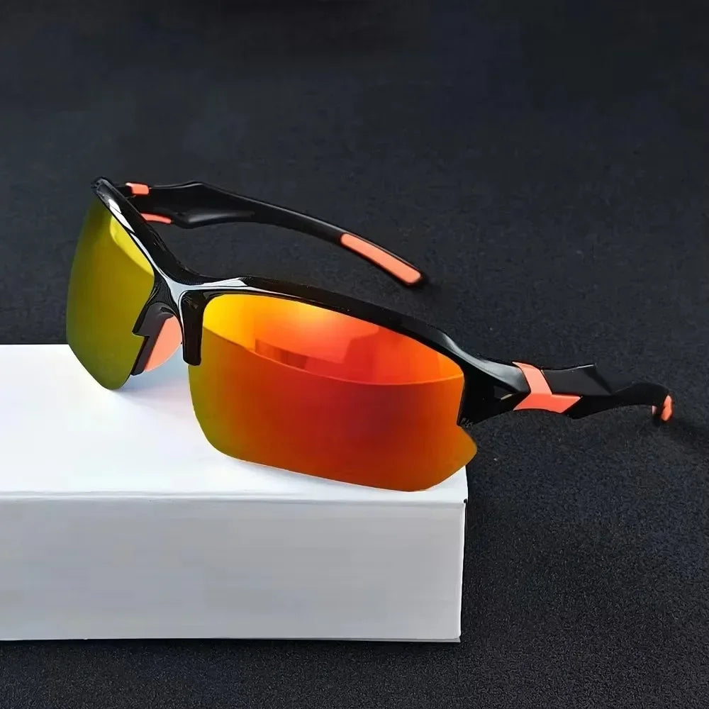 Polarized sports glasses for men and women, windproof and fashionable, ideal for running, fishing, golf, and outdoor activities.