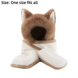 3-in-1 fox ear winter hat, scarf and gloves set by HSF Marketplace