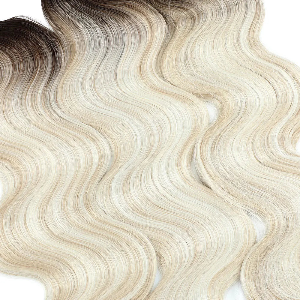 26 Inch Crochet Braid Hair 300G Synthetic Ombre Brown 27/30/613 Deep Wave Braiding Hair Extensions Body Wave Twist Crochet Hair