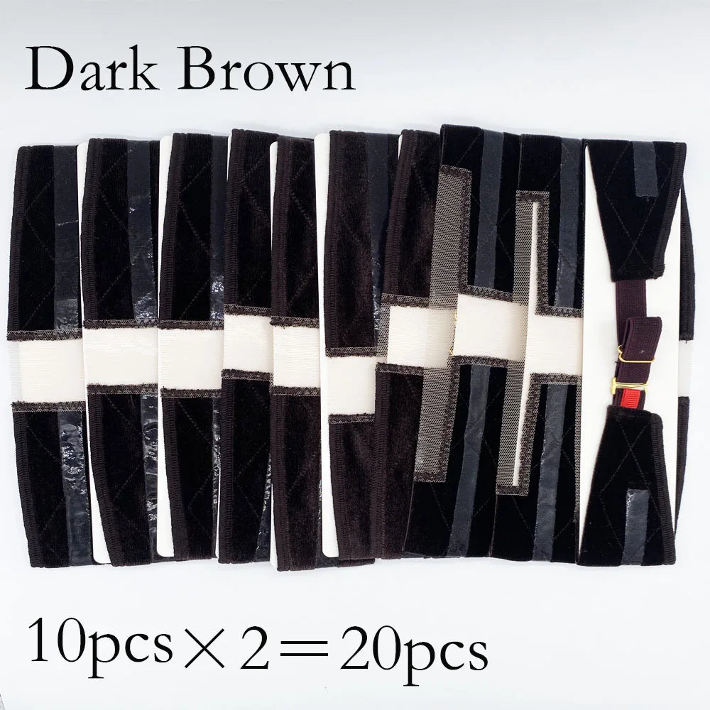 10/20pcs Wholesale Hair Bands Velvet Wig Grip Band with Lace Headband To Hold Wigs Hair Accessories Wig Elastic Band