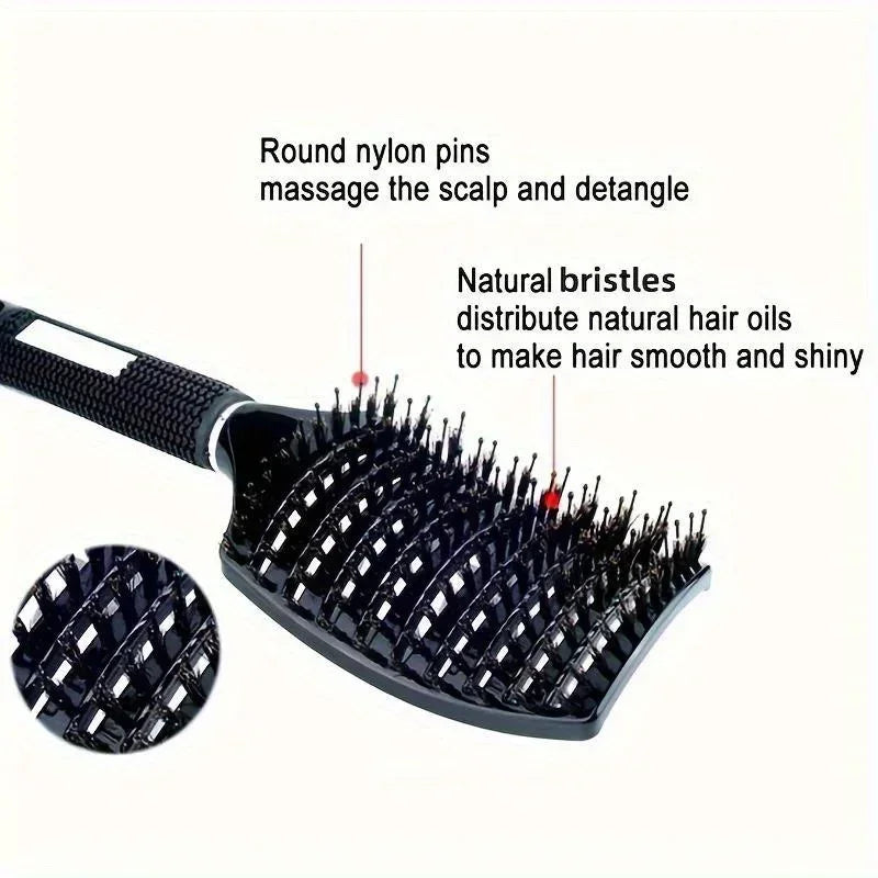 HSF Marketplace detangling hair brush for curly hair with scalp massage bristles