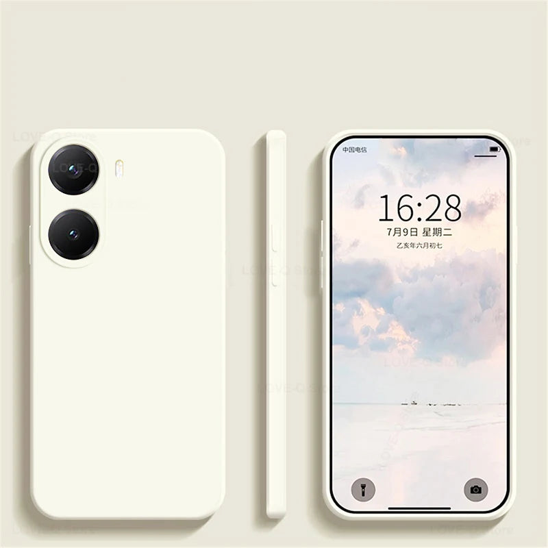 Poco X7 X8 Pro Max liquid silicone shockproof phone case in a smooth protective cover design