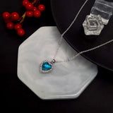 Luxury OL rhinestone crystal heart pendant necklace for women, elegant party jewelry by HSF Marketplace.
