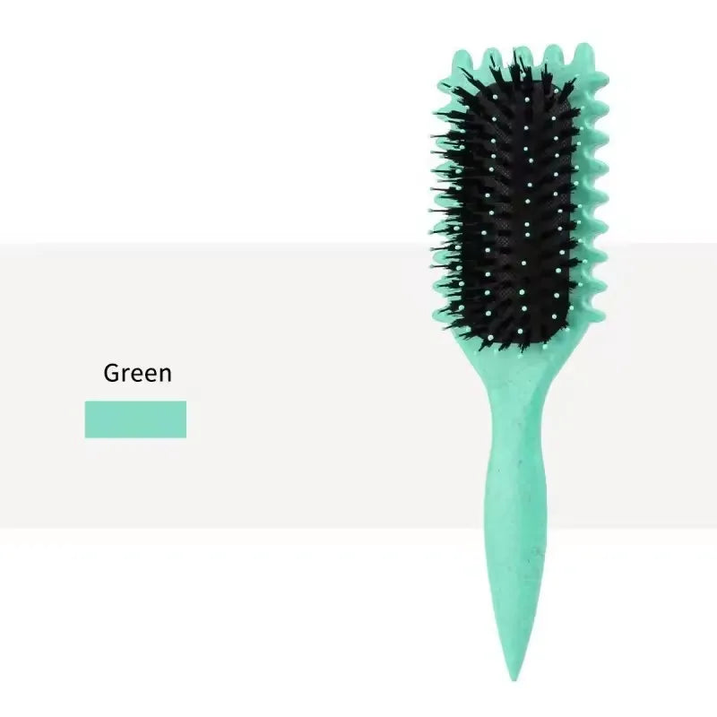 Big curved air cushion comb by HSF Marketplace for all hair types, designed for gentle hair styling and detangling