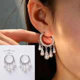 925 sterling silver jade drop earrings for women, elegant green stone jewelry by HSF Marketplace