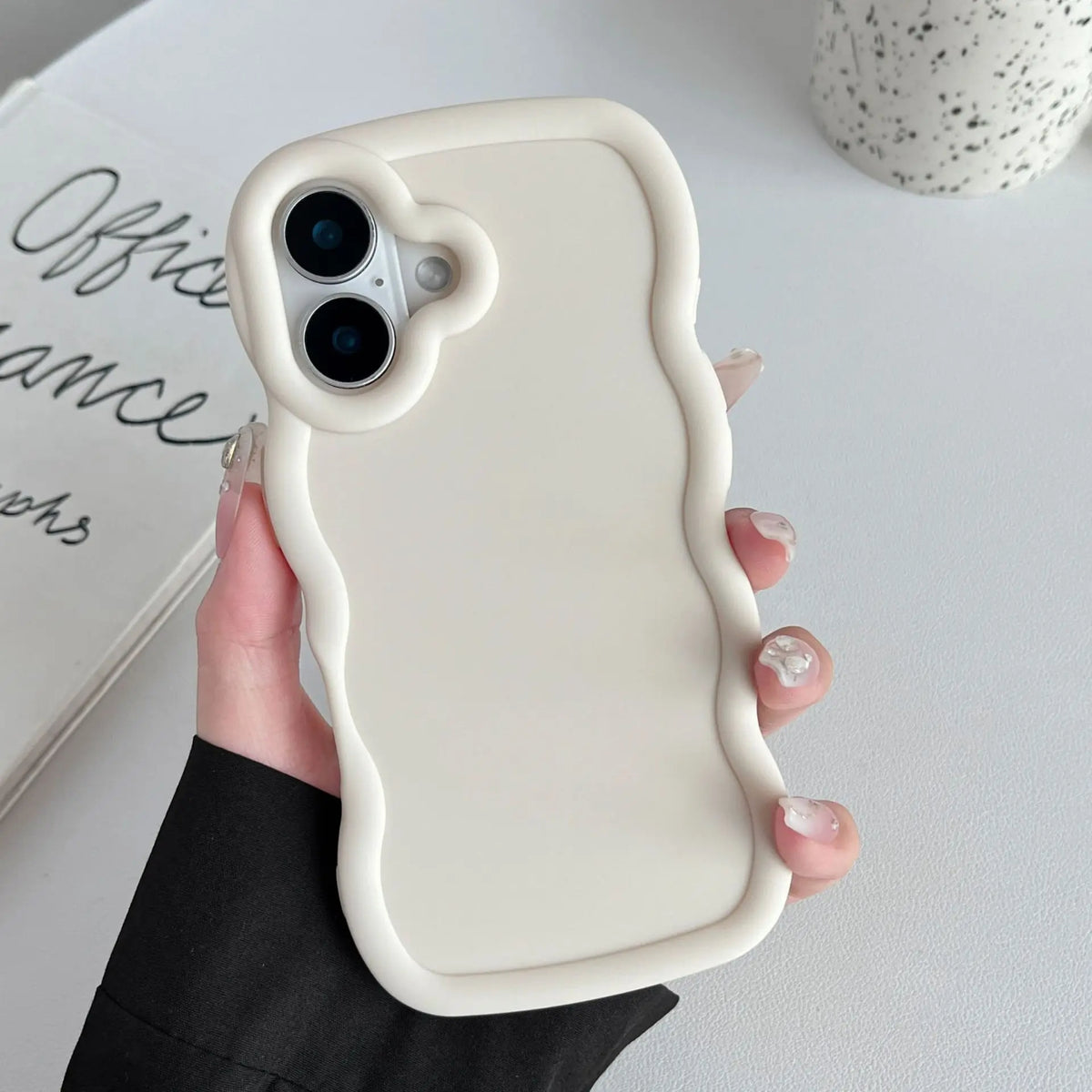 Wave pattern cartoon DIY iPhone 16 Pro Max case by HSF Marketplace