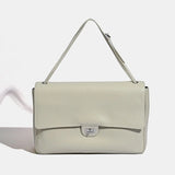 Luxury genuine leather shoulder bag for women, winter fashion handbag in classic design