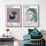 Ariana Grande canvas print featuring Thank U, Next and Positions poster artwork